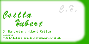 csilla hubert business card